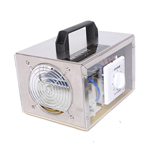 20000mg/h 0zone Generator with Timer 10A 30-60W 20g Machine with Stainless Steel Case For Fruit Meat and Home (Ships from The US)