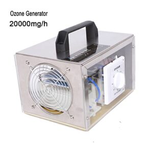 20000mg/h 0zone Generator with Timer 10A 30-60W 20g Machine with Stainless Steel Case For Fruit Meat and Home (Ships from The US)