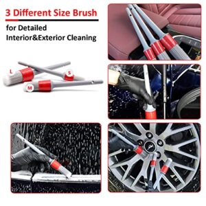 Car Interior Detailing Cleaning Brush Kit, AWSOM Scratch Free Vehicle Brush Dusters Kit for Interior Exterior Cleaning, Upgraded