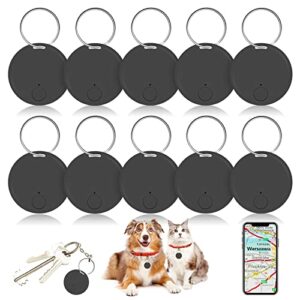 10 pcs portable gps tracking device mobile tracking smart anti loss dog locator key finder gps smart tracker device for kids dog pet cat wallet keychain luggage, alarm reminder, app control