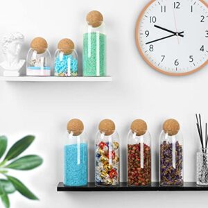 ComSaf 34Oz Glass Storage Container with Ball Cork, Coffee Storage Jar, 3Pcs Bath Salt Jar, Glass Jar with Cork Lids, Decorative Jar for Candy, Tea, Suger, Bathroom Apothecary Cotton Swab Qtip Holder