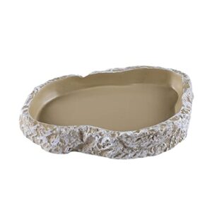 rock water/food dish for amphibians, reptiles and other little critters - made from premium non-toxic resin - small size