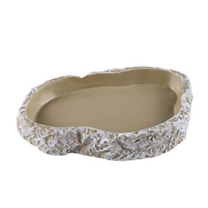 Rock Water/Food Dish for Amphibians, Reptiles and Other Little Critters - Made from Premium Non-Toxic Resin - Small Size