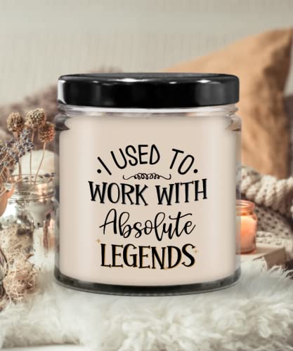 The Improper Mug I Used to Work with Absolute Legends Candle Funny Retirement Ideas for Coworker Boss Leaving New Job Work Friend 9 Oz. Vanilla Scented Soy Wax