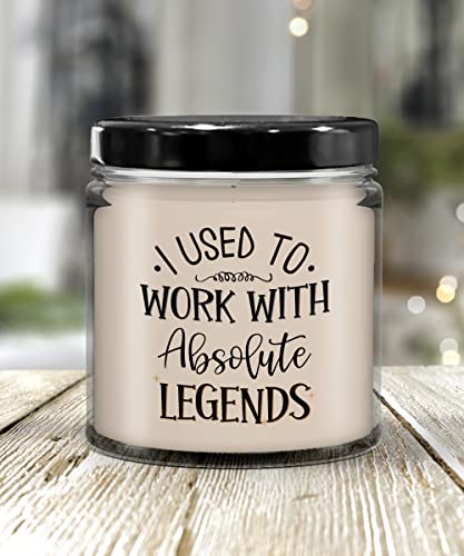 The Improper Mug I Used to Work with Absolute Legends Candle Funny Retirement Ideas for Coworker Boss Leaving New Job Work Friend 9 Oz. Vanilla Scented Soy Wax