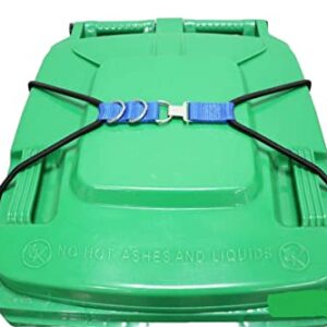 Koolist Trash Can Lid Lock, Suitable for 45 Gallon trash cans ( BIN NOT INCLUDED ). The Heavy Duty Locking System Will Secure Your Garbage Bins against Unwanted entry by Scavenging Animals