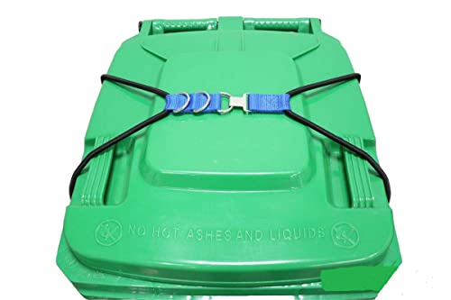 Koolist Trash Can Lid Lock, Suitable for 45 Gallon trash cans ( BIN NOT INCLUDED ). The Heavy Duty Locking System Will Secure Your Garbage Bins against Unwanted entry by Scavenging Animals