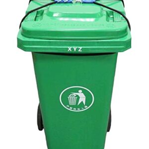 Koolist Trash Can Lid Lock, Suitable for 45 Gallon trash cans ( BIN NOT INCLUDED ). The Heavy Duty Locking System Will Secure Your Garbage Bins against Unwanted entry by Scavenging Animals