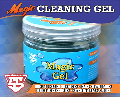 Cleaning Slime Gel for Car -Dust Cleaning Gel for Keyboard - Safe & Reusable Car Slime -Easy-to-Use Car Cleaning Kit -Universal Dust Cleaner for Home & Office -Laptop Cleaning Gel (160g) Blue