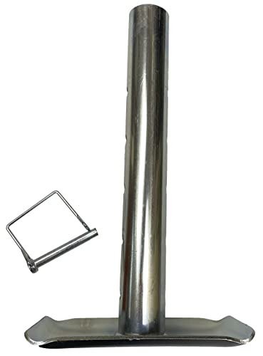 Class A Customs | TJFP-LZ-01 | Trailer Tongue Jack Exteded Reach Zinc Plated Foot Pad (2000lb Capacity) | for Campers RV and Cargo Trailers Tongue Mounted Jack