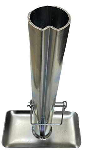 Class A Customs | TJFP-LZ-01 | Trailer Tongue Jack Exteded Reach Zinc Plated Foot Pad (2000lb Capacity) | for Campers RV and Cargo Trailers Tongue Mounted Jack