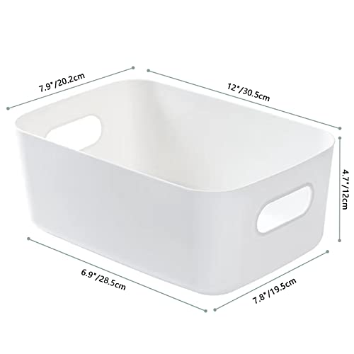 6Pcs Clear Plastic Storage Bins, Perfect for Kitchen Organization or Pantry Organization and Storage, Medium Fridge Organizer Plastic Bins, Pantry Organization