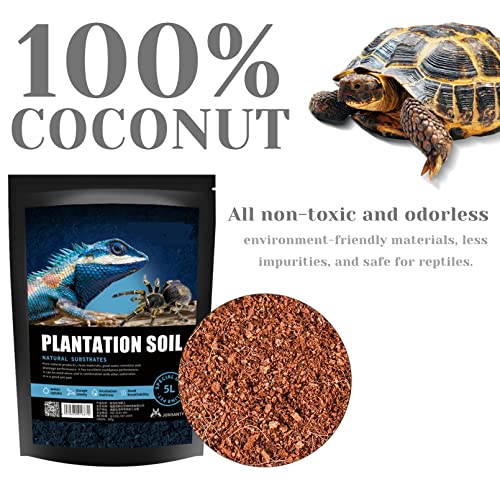 Hamiledyi Coconut Fiber Substrate Reptile Terrarium Bedding Organic Loose Hermit Crab Habitat Coco Fiber for Tortoise Crested Gecko Lizards Frogs Tarantulas (2 Pack)