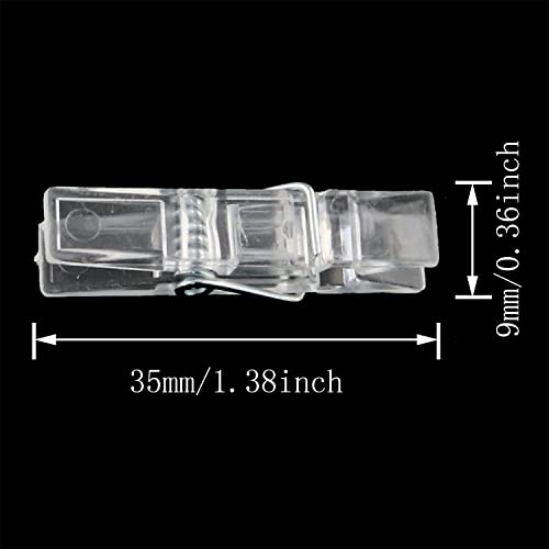 HSCGIN 100pcs Mini Clothes Pins Transparent Clothes Pins Lightweight Strong Spring Clips for Hanging Clothes, Pictures, Photos, DIY Crafts