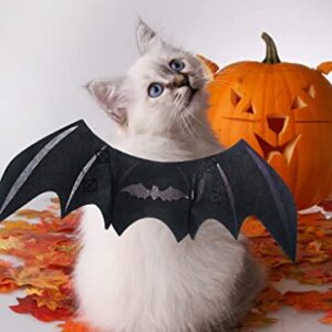 Pet Costume Halloween Cat Bat Costume Dog Bat Clothes Purple Black Bat Wings Pet Cosplay Costumes for Small Cats Puppy Dogs, Cat Dog Dress Up Accessories Halloween Party Pet Holiday Decorations