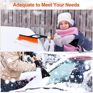 Chumia 4 Pack 27" Snow Brush and Ice Scrapers for Car Windshield with Ice Scraper Glove Detachable Window Snow Scraper Snow Removal Tool with Foam Grip Winter Car Accessories for Cars Trucks SUVs