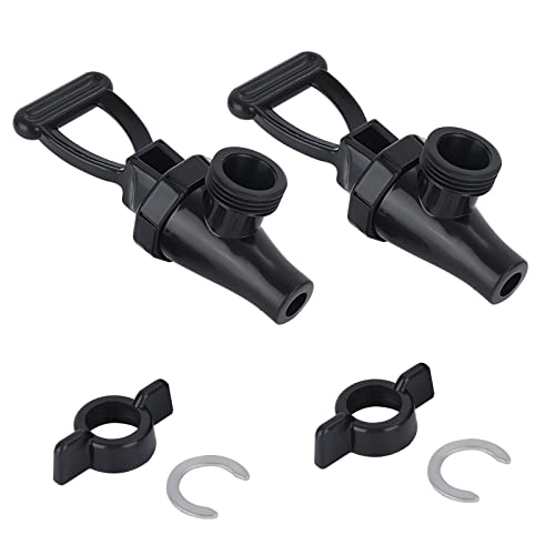 03260.0002 Faucet Kit for Tea Dispenser, Replacement Spigot for Beverage Dispenser (2 Pack Set, Include 2 Wing Nut and 2 C-Ring) (2)