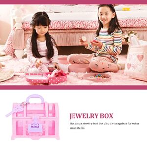 Alipis Treasure Trinket Chest Girl 2Pcs Kids Jewelry little girl treasure box pretend treasure box baby girl treasure chest Box Toy Princess Little Girl Jewelry Box