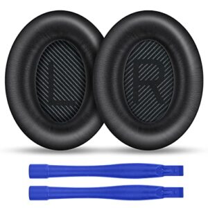 ainiv professional ear pads cushions replacement - 1 pair earpads compatible with bose quietcomfort 15 qc15 qc25 qc2 qc35, softer leather, noise isolation foam