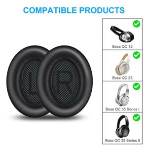 Ainiv Professional Ear Pads Cushions Replacement - 1 Pair Earpads Compatible with Bose QuietComfort 15 QC15 QC25 QC2 QC35, Softer Leather, Noise Isolation Foam