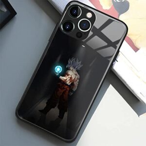 HEMINJYJEF Top Popular Japanese Anime Role Cool Unique Design Anti-Drop Cover Shell Manga Pattern Non-Slip Glossy Glass Protective Phone Case for iPhone 14 Pro Max