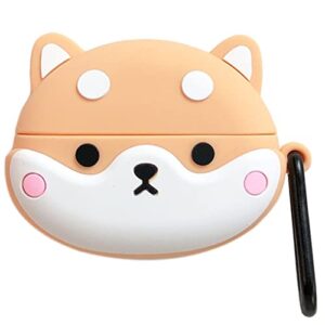 compatible with for new 2022 huawei freebuds pro 2,cute cartoon silicone earphone case with keychain,headphone protective case for huawei freebuds pro2 (corgi)