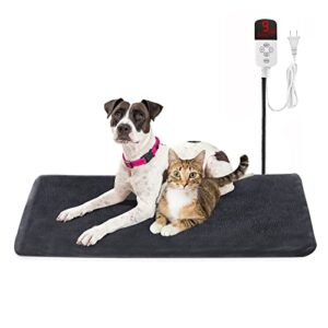 SoftGym Pet Heating Pad Dog Heating Pad Dog Cat Warming Pad Electric Heated Pad for Dogs and Cats Heating Pad Dogs Heated Mat for Dogs Indoor Warming Mat with Auto Power（S）