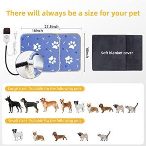 SoftGym Pet Heating Pad Dog Heating Pad Dog Cat Warming Pad Electric Heated Pad for Dogs and Cats Heating Pad Dogs Heated Mat for Dogs Indoor Warming Mat with Auto Power（S）