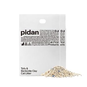 pidan mixed tofu cat litter - dust-free, fast drying, and flushable clumping cat litter - unscented kitty litter for odor control