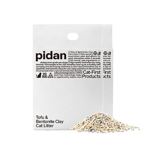 pidan Mixed Tofu Cat Litter - Dust-Free, Fast Drying, and Flushable Clumping Cat Litter - Unscented Kitty Litter for Odor Control