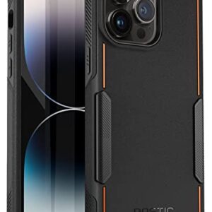 Poetic Neon Series iPhone 14 Pro Case, Dual Layer Heavy Duty Tough Rugged Light Weight Slim Shockproof Protective Drop Protection Phone Case 2022 New Cover for iPhone 14 Pro (6.1 Inch), Black