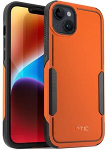 poetic neon series iphone 14 case, dual layer heavy duty tough rugged light weight slim shockproof protective drop protection phone case 2022 new cover for iphone 14 (6.1 inch), orange