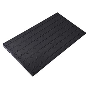 3" rubber threshold ramp, 2200 lbs load capacity, 3 channels cord cover can be used for wire, non-slip surface rubber solid threshold ramp for wheelchair, scooter, mobility scooters
