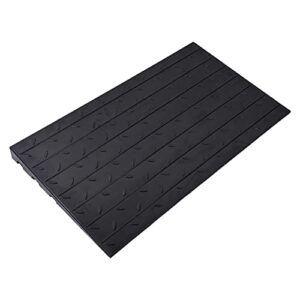 3" Rubber Threshold Ramp, 2200 Lbs Load Capacity, 3 Channels Cord Cover Can Be Used for Wire, Non-Slip Surface Rubber Solid Threshold Ramp for Wheelchair, Scooter, Mobility Scooters