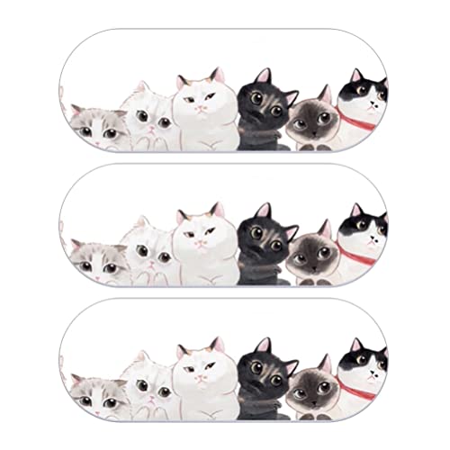 Mobestech Web Cam Computer Camera Phone Camera Cover 3pcs Laptop Camera Cover Slide Phone Camera Cover Cat Pattern Laptop Webcam Cover Computer Camera