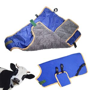 perixir calf blanket,warm clothes for cow calves calf saver coat warmming jacket vest keep cow goat warm thickend windproof belly protection 1 pcs