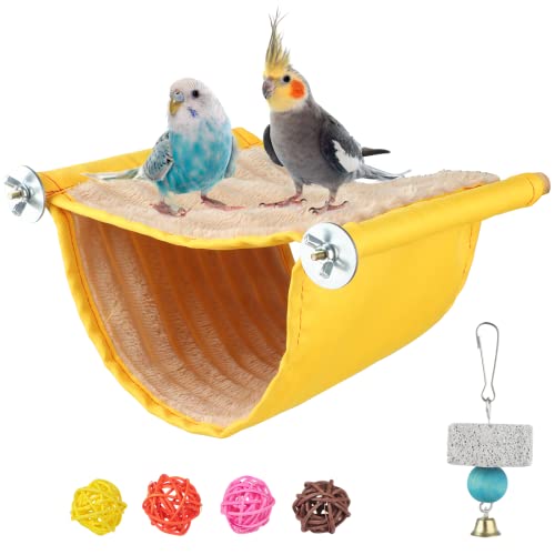 Winter Warm Bird Nest Bed Hanging Hammock Hut Bunk Hammock House for Parakeet Budgies Hamster Guinea Pig Birds Pets