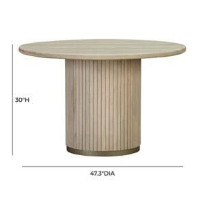 Chelsea Oak Wood Round Dining Table