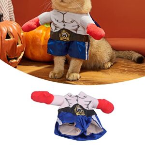 Tnfeeon Dog Clothes Dog Costume Halloween Costumes Pet Halloween Costume Warm Pet Costume Soft Plush Funny Clothing Cat Dog Boxing Suit for Party Daily