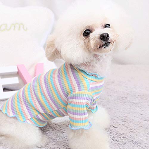 Pet T-Shirt for Small Dogs Cats Lightweight Cat Dog Tee Tops Summer Spring Female Pet Clothes Tiny Dog Outfits Blue X-Small