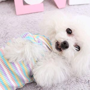 Pet T-Shirt for Small Dogs Cats Lightweight Cat Dog Tee Tops Summer Spring Female Pet Clothes Tiny Dog Outfits Blue X-Small