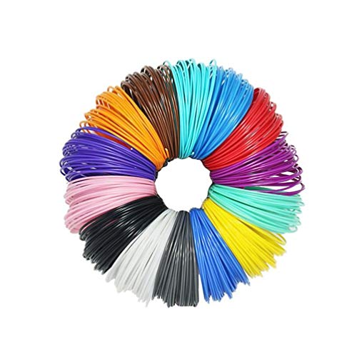 POPETPOP 3D Printing Pen 3D Pen Filament Refills- 5 Meters 3D Printer Filament Bundle 3D Printing Filament 1.75mm ABS Filament for 3D Pen, Random Color 3D Printer Glue