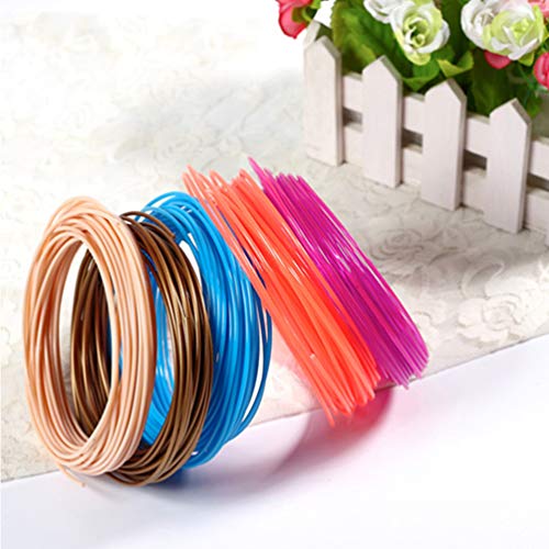 POPETPOP 3D Printing Pen 3D Pen Filament Refills- 5 Meters 3D Printer Filament Bundle 3D Printing Filament 1.75mm ABS Filament for 3D Pen, Random Color 3D Printer Glue