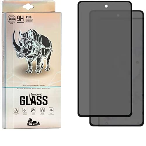 [2 Pack]Privacy Tempered Glass Screen Protector for iPhone 14/13/13 Pro, Waterproof and Shatter-Proof iPhone Screen Protector, 9H Hardness, Highly Responsive, Facial Recognition Enabled