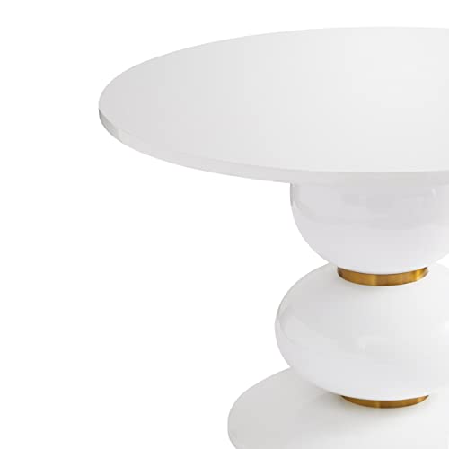 TOV Furniture Arianna 48" Round White Dinette Table