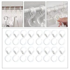 8 Pcs S Hooks Safety Buckle Hook Hanging Hooks for Hanging Pots and Pans Plants Clothes(Transparent)