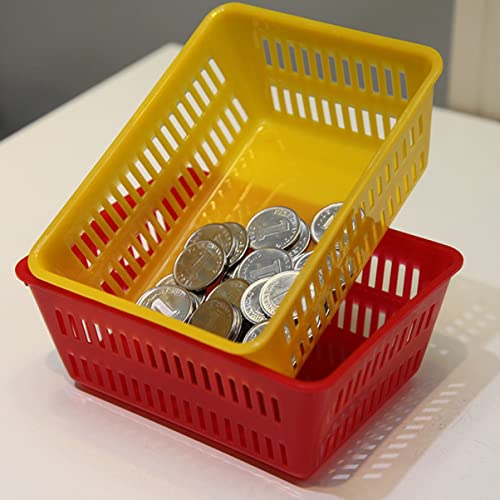 Toyvian Stackable Storage 10pcs Multipurpose Storage plastic wicker baskets decorative plastic storage bins with lids refrigerator basket plastic Basket Desktop Sundries Makeup Storage Organizer Box