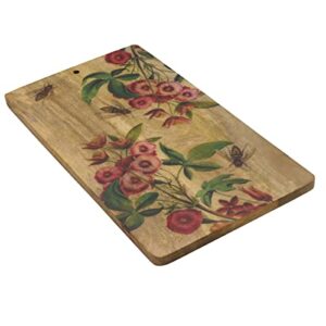 fitz and floyd vintage vibe bees serve board, 16 inch, multicolor