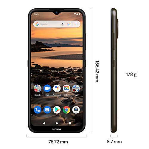 Nokia 1.4 | Android 10 (Go Edition) | Unlocked Smartphone | 2-Day Battery | International Version | 2/32GB | 6.51-Inch Screen | Charcoal