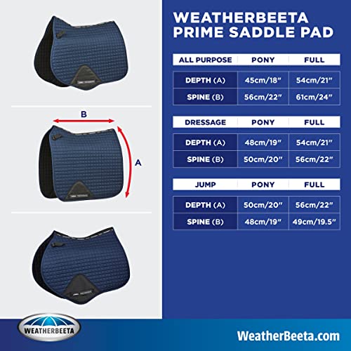 Weatherbeeta Prime Jump Shaped Saddle Pad, Mulberry, Full